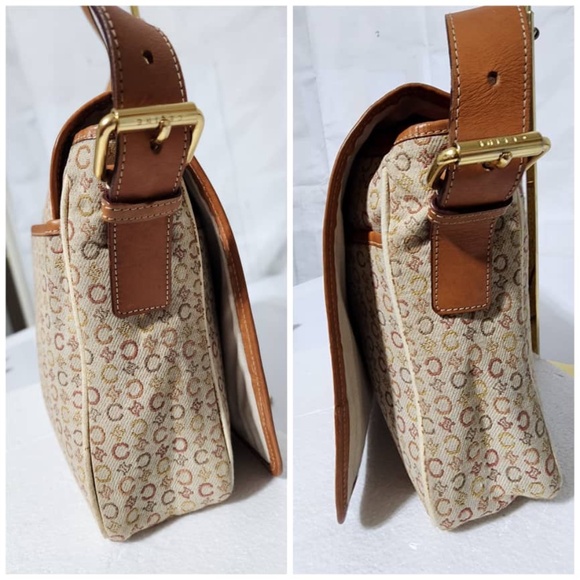Authentic Celine Vintage Messenger/Crossbody Bag Brown/ Beige - Picture 7 of 14